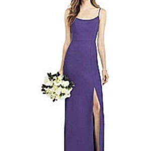 6822 Dessy Group Ultra Violet Crepe Bridesmaid Dress